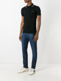 contrast collar polo shirt