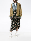 floral print asymmetric skirt 