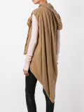 drapped sleeveless jacket