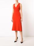 pleated shift dress
