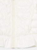 appliqué flower padded jacket