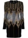 studded baroque mini dress