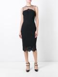 lace appliqué mid dress