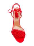 tassel tied ankle sandals