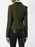 peaked lapel fitted jacket