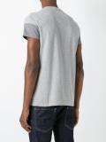 overlap logo print T-shirt
