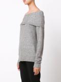 off-shoulder knit blouse