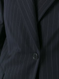 pinstripe peak lapel blazer
