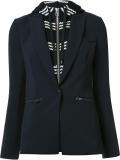 layered hooded blazer