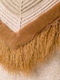 draped faux-fur trim jumper