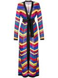 chevron long cardigan