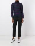 melange zip up cardigan