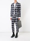 plaid cropped trousers