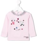 sequinned collar T-shirt 