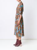 floral print belted dress