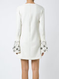 embroidered flare dress