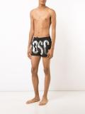 logo print swim shorts