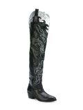 embroidered flame Texan boots