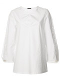 cropped sleeves blouse 