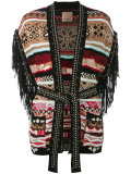 fringed sleeve cardigan