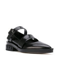 pointed strappy loafers