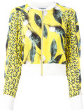 pineapple print bomber jacket