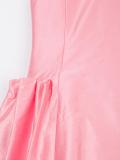 ruched satin dress