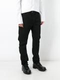 diagonal slim fit trousers