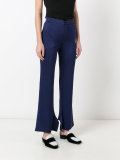 Olive flared trousers