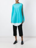 pleated round hem blouse