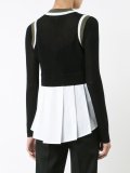 ruffled side mesh top