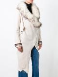 embellished cuffs mid coat