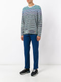 round neck striped sweater