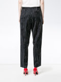 stripe cropped trousers 