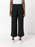 scalloped hem cropped trousers