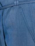 tie waist jogger denim effect tapered trousers