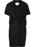 sleeveless shawl collar coat