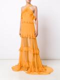tiered ruffle gown