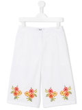 embroidered flower trousers 