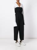 belted strapless jumpsuit
