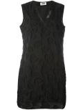 sheer detailing shift dress