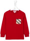 contrast pocket sweatshirt