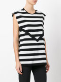 striped sleeveless T-shirt