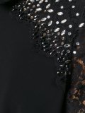 lace sleeve flared dress