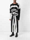 high waist striped trousers 