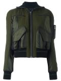 contrast panel bomber jacket