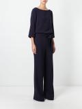 boat neck belted jumpsuit