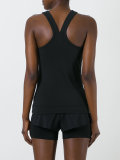 logo print racer tank top