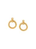 quilted hoop clip-on earrings