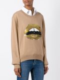 'gold lips' sweater